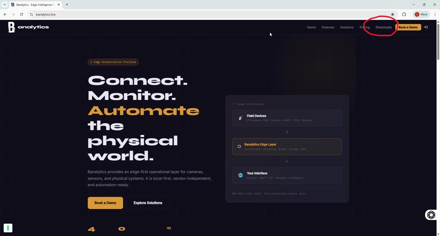 Banalytics home page at banalytics.live